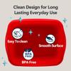 Tribello Plastic Wash Tub Dishpan Basin and Foot Bath for Soaking Feet, Laundry Hand Wash Bucket, Dish Pans for Washing and Storage Cleaning Supplies - 12 Quarts - Heavy Duty - Made in USA (Red) view 4