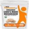 BulkSupplements.com Organic Lion's Mane Mushroom Extract Powder - Lions Mane Supplement Powder, Superfood for Well-Being - Vegan, 1g per Serving, 1kg (2.2 lbs) (Pack of 1) view 1