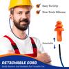 50 Pair Silicone Corded Ear Plugs Reusable - Gun Range Hearing Protection for Shooters Hunters Lawn Mower Sleeping Construction Worker Safety Sports - Bulk Shooting Ear Protection for Men Women Adult view 3
