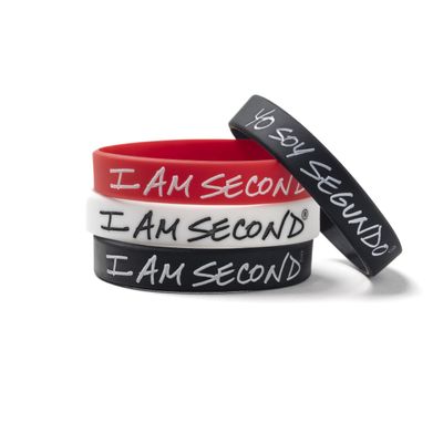I Am Second 4-Pack Regular/Adult Multi-Color Wristband Bundle