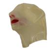 latex Hood Attached Mouthpiece and Nose Tube transparent Adults Rubber Mask bdsm (Customize) view 2