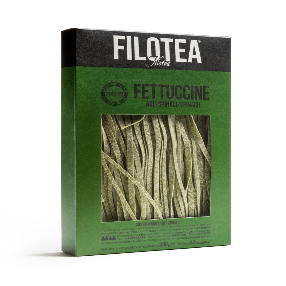 Egg Fettuccine with Spinach by Filotea, 8.8 oz (250 g)