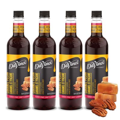 DaVinci Gourmet Classic Caramel Pecan Syrup, 25.4 Fluid Ounces (Pack of 4)