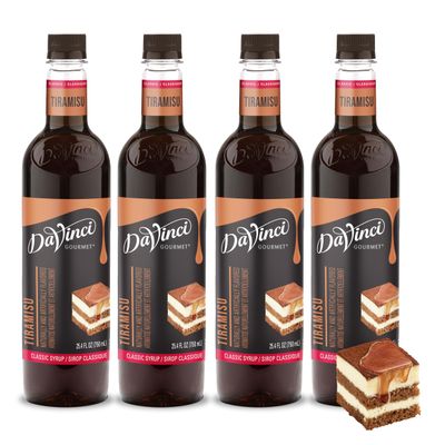 DaVinci Gourmet Classic Tiramisu Syrup, 25.4 Fluid Ounces (Pack of 4)