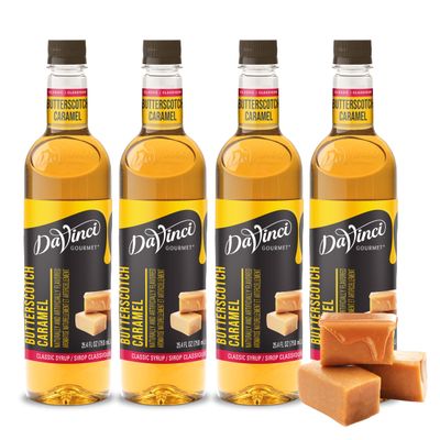 DaVinci Gourmet Classic Butterscotch Syrup, 25.4 Fluid Ounces (Pack of 4)