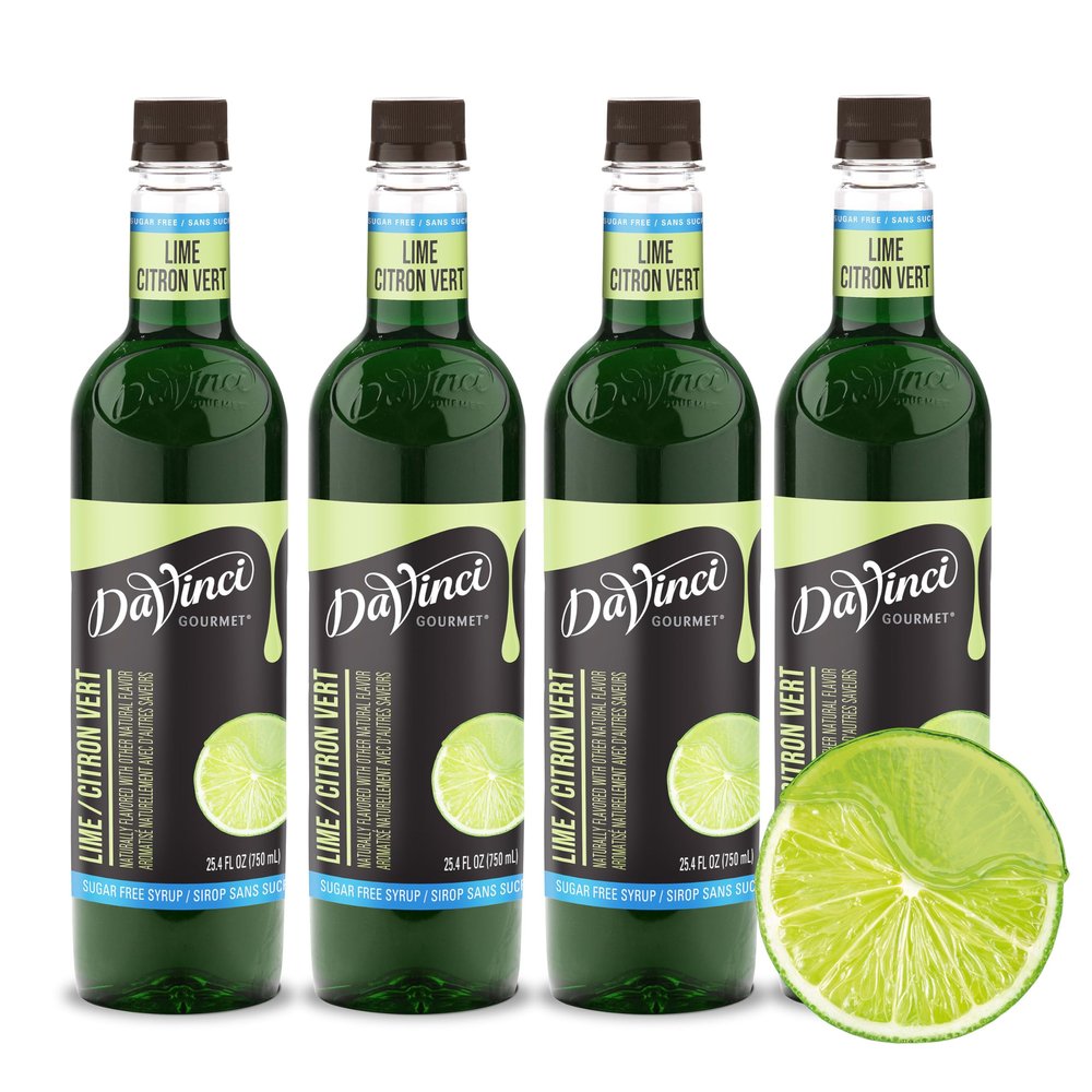 DaVinci Gourmet Sugar-Free Lime Syrup, 25.4 Fluid Ounces (Pack of 4)