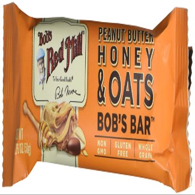 Bobs Red Mill Honey Oat Peanut Butter Bars, 1.76 OZ, Pack Of 12