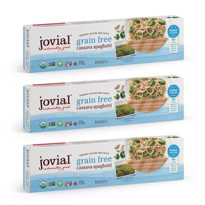 Jovial Grain-Free Cassava Spaghetti - Spaghetti Noodles, Cassava Pasta, Paleo Pasta, Gluten Free Pasta Spaghetti, Grain-Free, Certified Gluten-Free, USDA Certified Organic, Non-GMO - 8 Oz, 3 Pack
