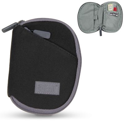 USA Gear Asthma Inhaler Case - Inhaler Holder Travel Pouch with Built-in Belt Loop, Weather Resistant, Interior Accessory Pockets, Durable Neoprene with Zipper Closure for Adults and Kids (Black)