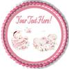 Newborn Baby for Baby Shower - Edible Cake Topper - 7.5" round view 1