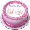 Newborn Baby for Baby Shower - Edible Cake Topper - 7.5" round view 2