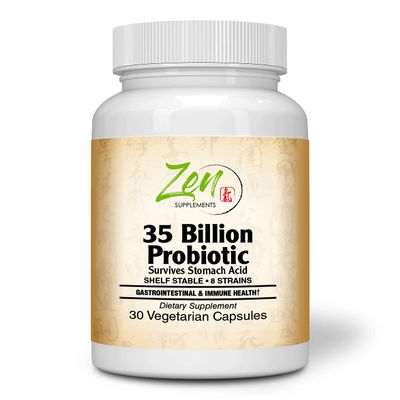 35 Billion Probiotic CFU with 8 Strains 30-Vegcaps - Sustained Release Technology, Resist Stomach Acid, Shelf Stable - Support for Healthy Digestion & Intestinal Ecology Favorable Intestinal Flora