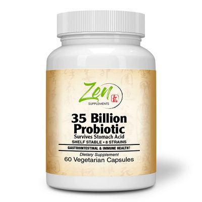 35 Billion Probiotic CFU with 8 Strains 60-Vegcaps - Sustained Release Technology, Resist Stomach Acid, Shelf Stable - Support for Healthy Digestion & Intestinal Ecology Favorable Intestinal Flora
