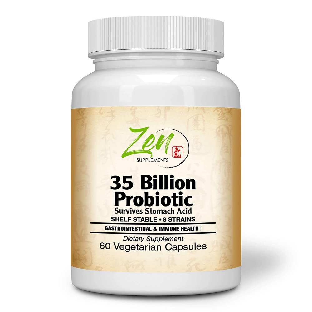 35 Billion Probiotic CFU with 8 Strains 60-Vegcaps - Sustained Release Technology, Resist Stomach Acid, Shelf Stable - Support for Healthy Digestion & Intestinal Ecology Favorable Intestinal Flora