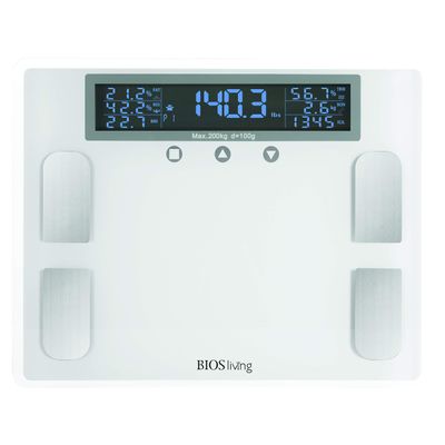 BIOS Living Premium Digital Body Fat Bathroom Scales, Clear