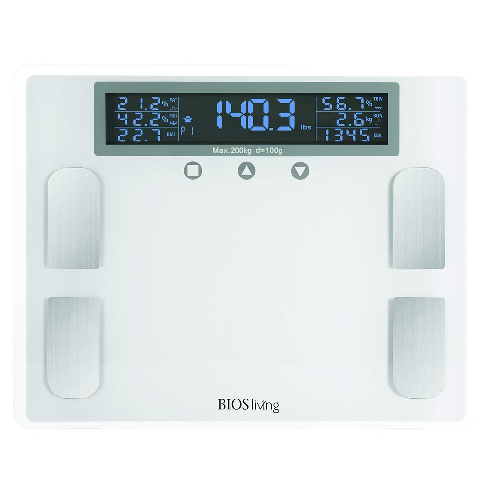 BIOS Living Premium Digital Body Fat Bathroom Scales, Clear