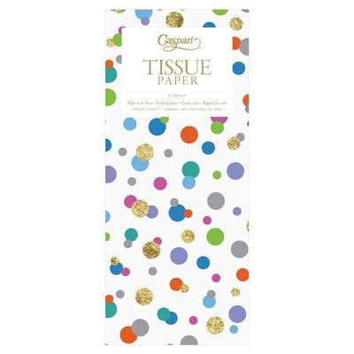 Caspari Confetti Brights Tissue Paper - 16 Sheets Included