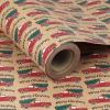 RUSPEPA Christmas Wrapping Paper, Kraft Paper - Car and Christmas Tree Design - 24 inches x 100 feet, Jumbo Roll view 1