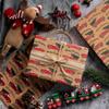 RUSPEPA Christmas Wrapping Paper, Kraft Paper - Car and Christmas Tree Design - 24 inches x 100 feet, Jumbo Roll view 2