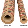 RUSPEPA Christmas Wrapping Paper, Kraft Paper - Car and Christmas Tree Design - 24 inches x 100 feet, Jumbo Roll view 4