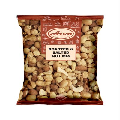 Aiva Roasted & Salted Mixed Nuts Bulk - 2 lb | Almonds, Cashews, Peanuts, Pecan, Hazel Nut, Brazil Nuts