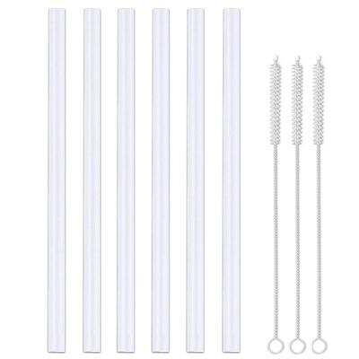 Greant [6-Pack] Replacement Straws Compatible with LIFEFACTORY Straw Cap Water Bottle - 12oz, 16oz, 22oz (165mm (compatible with 12 Ounce Lifefactory Bottles))