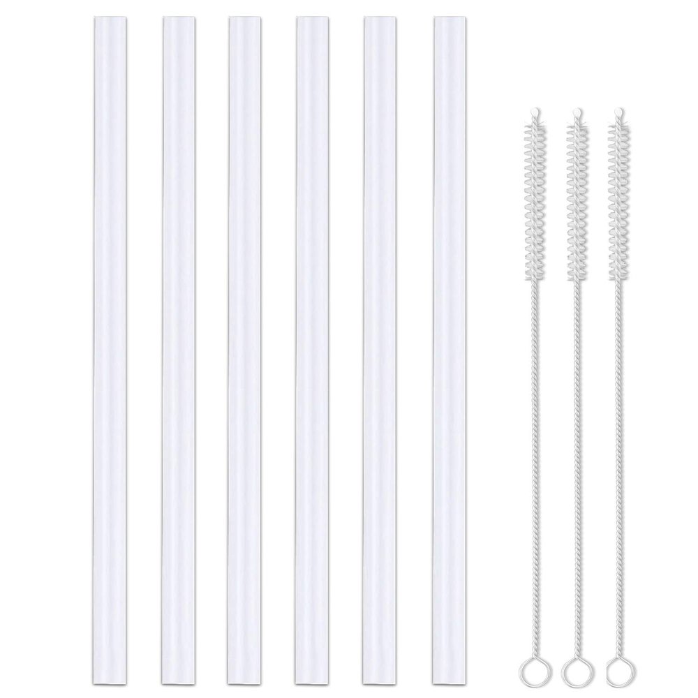 Greant [6-Pack] Replacement Straws Compatible with LIFEFACTORY Straw Cap Water Bottle - 12oz, 16oz, 22oz (165mm (compatible with 12 Ounce Lifefactory Bottles))