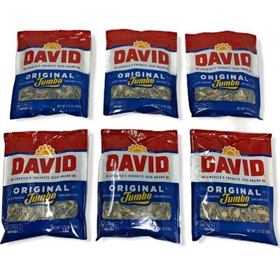 David Original Jumbo sunflower seeds 3.75oz ( 6 pk )