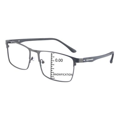 ProEyes Fornax, Progressive Multifocal Blue Light Blocking Lightweight Readers, Anti-Reflective Resin Lens, 0 Power on Top Lens (Gun, 1.25 x)