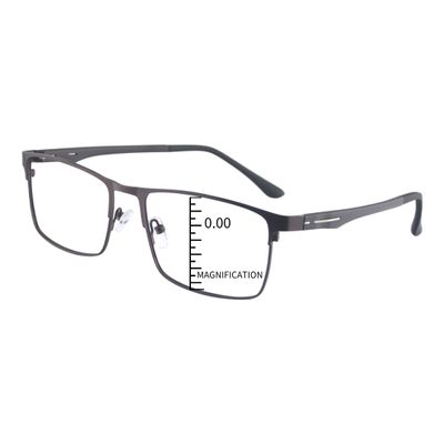 ProEyes Fornax,Progressive Multifocal Blue Light Blocking Lightweight Readers, Anti-Reflective Resin Lens, 0 Power on Top Lens (Brown, 1.25 x)