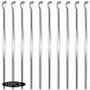 10pcs Sliver Metal Ear Cleaner Ear Pick Ear Spoon Earwax Curette Remover Earpick Tool Hanging Clean Tool for Ear Key Hanging Key Pendant view 1