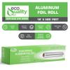 [10 Pack] Heavy Duty Food Service Aluminum Foil Roll (18 inch x 500 FT) with Sturdy Corrugated Cutter Box - Great for Grill Use, Kitchen Wrap, Foil Wrap, Cooking, Cleaning by EcoQuality view 2