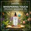 PURA D'OR Organic Whispering Touch Massage Oil for Body & Relaxation, 16oz view 3
