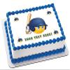 Baseball batter or hitter player emoticon - Edible Cake Topper - 7.5" x 10" (1/4 sheet) rectangular view 2