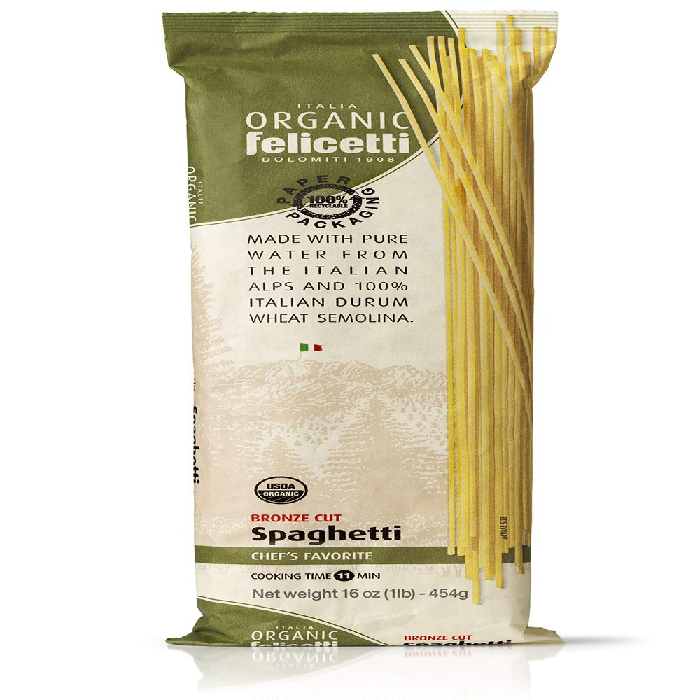 Organic Felicetti Spaghetti Pasta Italian Non-GMO 16oz (454g) 1 Pack