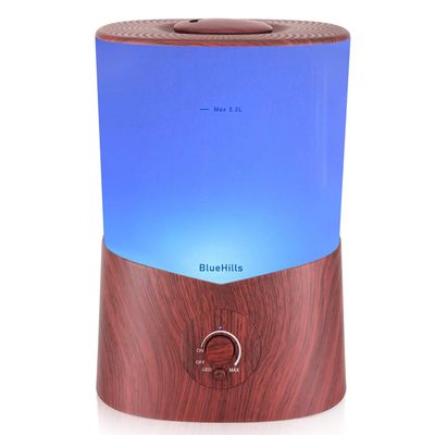 BlueHills Premium 3000 ML XL Essential Oil Diffuser Aroma Humidifier 3 Liter Big 3L Capacity Huge Size Plant Baby Living Room Home Decor Aromatherapy Diffuser for Large Room Dark Wood Grain 3L-K3
