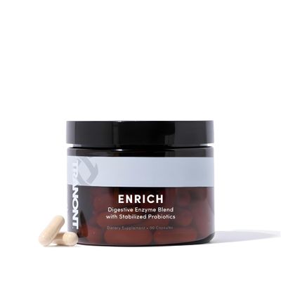 Tranont Enrich | Unbloat Supplement with Digestive Enzymes & Probiotic Blend | Supports Gut Health, Digestion & Nutrient Absorption | Prebiotics & Probiotics for Men & Women | Sugar Free | 90 Capsules