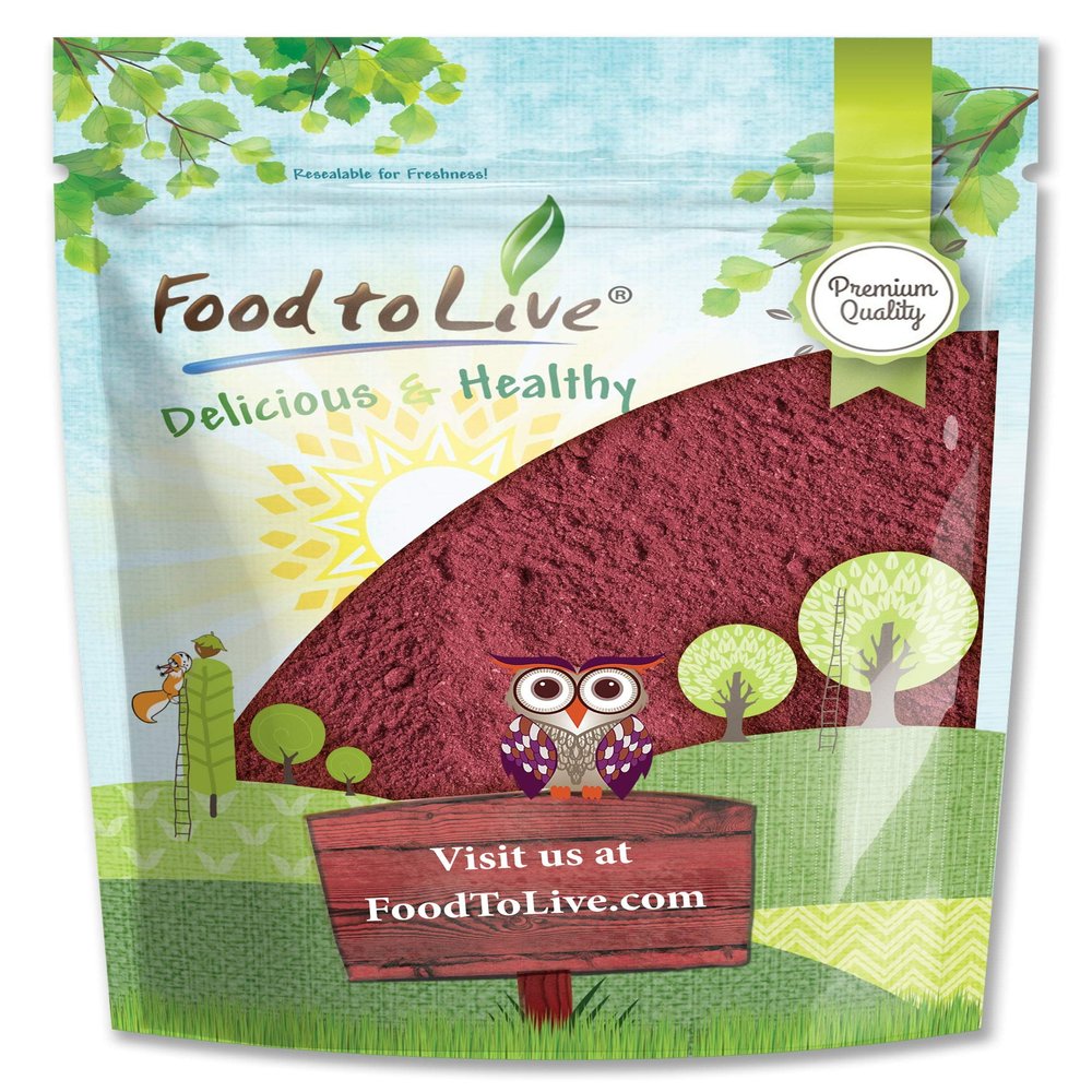 Beet Root Powder, 12 Ounces  Finely Ground Dried Beet Root, Pure, Kosher and Vegan, Raw Superfood. Bulk Powder. Rich in Folate, Potassium and Fiber. Great for Drinks, Smoothies, Sauces, and Soups