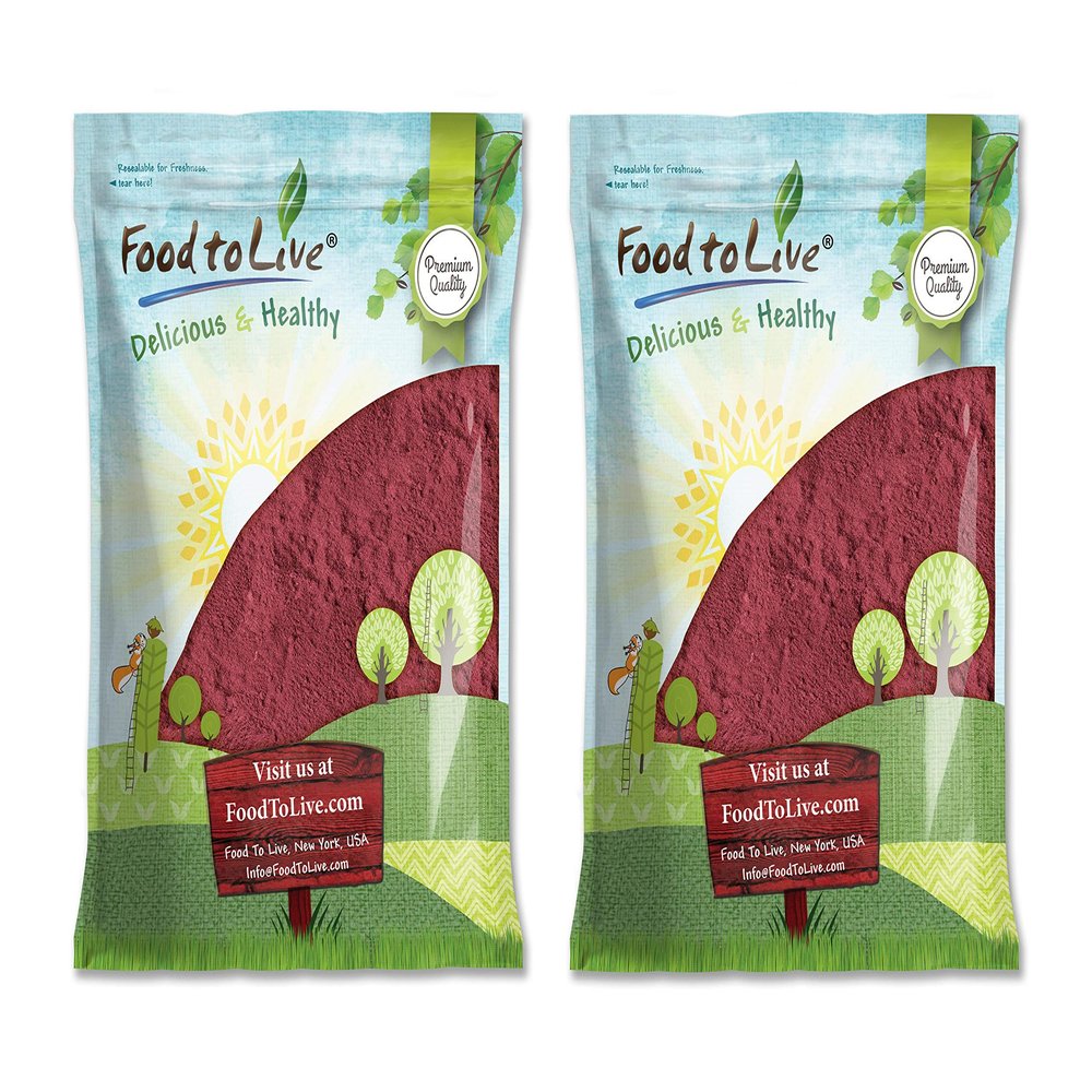 Beet Root Powder, 14 Pounds Finely Ground Dried Beet Root, Pure, Kosher and Vegan, Raw Superfood. Bulk Powder. Rich in Folate, Potassium and Fiber. Great for Drinks, Smoothies, Sauces, and Soups