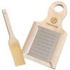 TIKUSAN Japanese Wooden Wasabi Grater (Wasabi Oroshi) for Ginger and Garlic with Bamboo Brush Made in Japan view 1