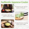 TIKUSAN Japanese Wooden Wasabi Grater (Wasabi Oroshi) for Ginger and Garlic with Bamboo Brush Made in Japan view 4