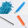 2PCS Telescopic Bendable Microfiber Hand Duster with Extendable Pole and Washable Duster Head Cleaning Brush Perfect for Office/Home/Car (Blue+Gray) view 3