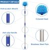 Cobweb Duster with Pole, 4ft Stainless Steel Pole Cobweb Brush with Medium-Stiff Bristles for Walls Beams Shelves Iight Fixtures and Window Screens view 2