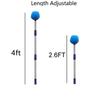 Cobweb Duster with Pole, 4ft Stainless Steel Pole Cobweb Brush with Medium-Stiff Bristles for Walls Beams Shelves Iight Fixtures and Window Screens view 4