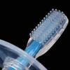 Baby Toothbrush with Finger Brush for Kids, Infant Oral Care Tool, Training Toothbrush with Animal Design, Silicone Storage Box (Blue) view 4