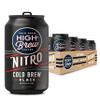 High Brew Coffee, Nitro Black, Cold Brew Coffee, Sugar Free, Dairy Free, 10 Fl Oz, Ready-To-Drink (Pack of 12)