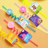 24 Reusable Donut Straws for Birthday Party Supplies | Party Favors with 2 Cleaning Brush view 4