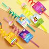 24 Reusable Ice Cream Straws for Birthday Party Supplies | Party Favors with 2 Cleaning Brush view 4