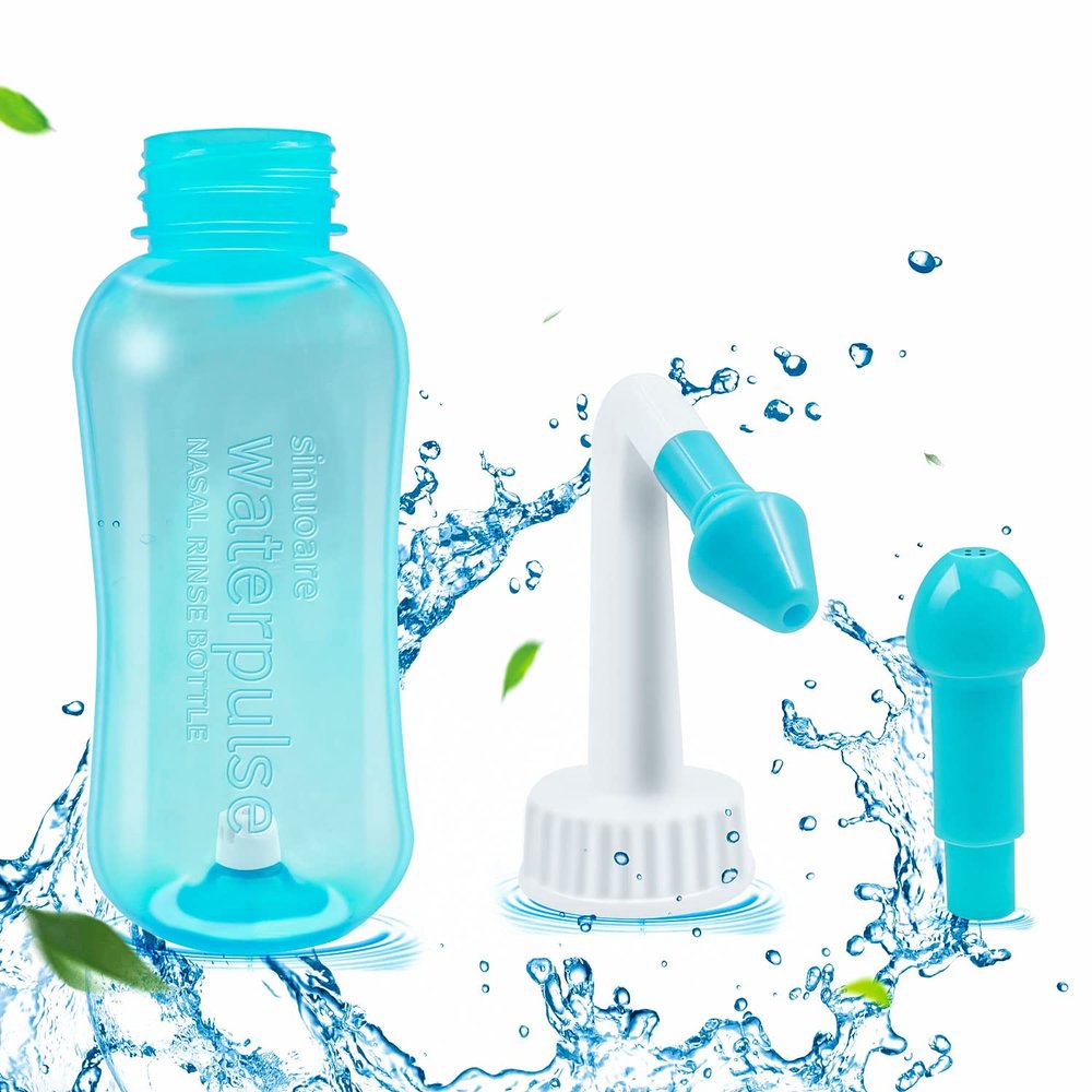 Abnaok Nasal Wash Bottle, Sinus Rinse and Nasal Irrigation Nasal Wash Bottle Pot Device Nasal Irrigation Perfect for Adult & Kid (500MLgreen)