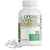Bronson L-Lysine Defense Immune Support Complex 1500 MG L-Lysine Plus Olive Leaf, Garlic, Vitamin C and Zinc - Non-GMO, 90 Vegetarian Capsules view 1